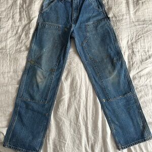 Vintage Carhartt double knee paint splatter jeans sz 32/34